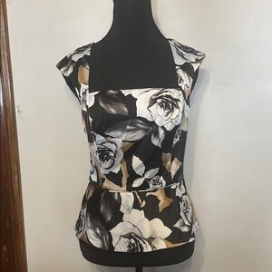 White House Black Market Black Sleeveless Top